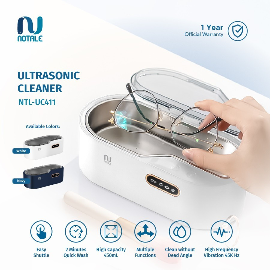 NOTALE - Pembersih Kacamata dan Perhiasan Ultrasonic Cleaner