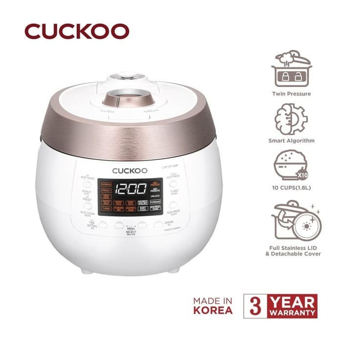 CUCKOO All in One TWIN PRESSURE Cooker CRP-RT1008F Made In KOREA