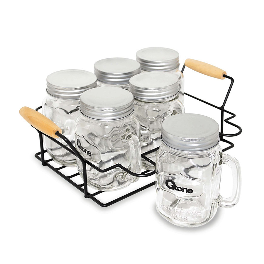 Oxone - Mason Mugs With Rack 7 Pcs OX036