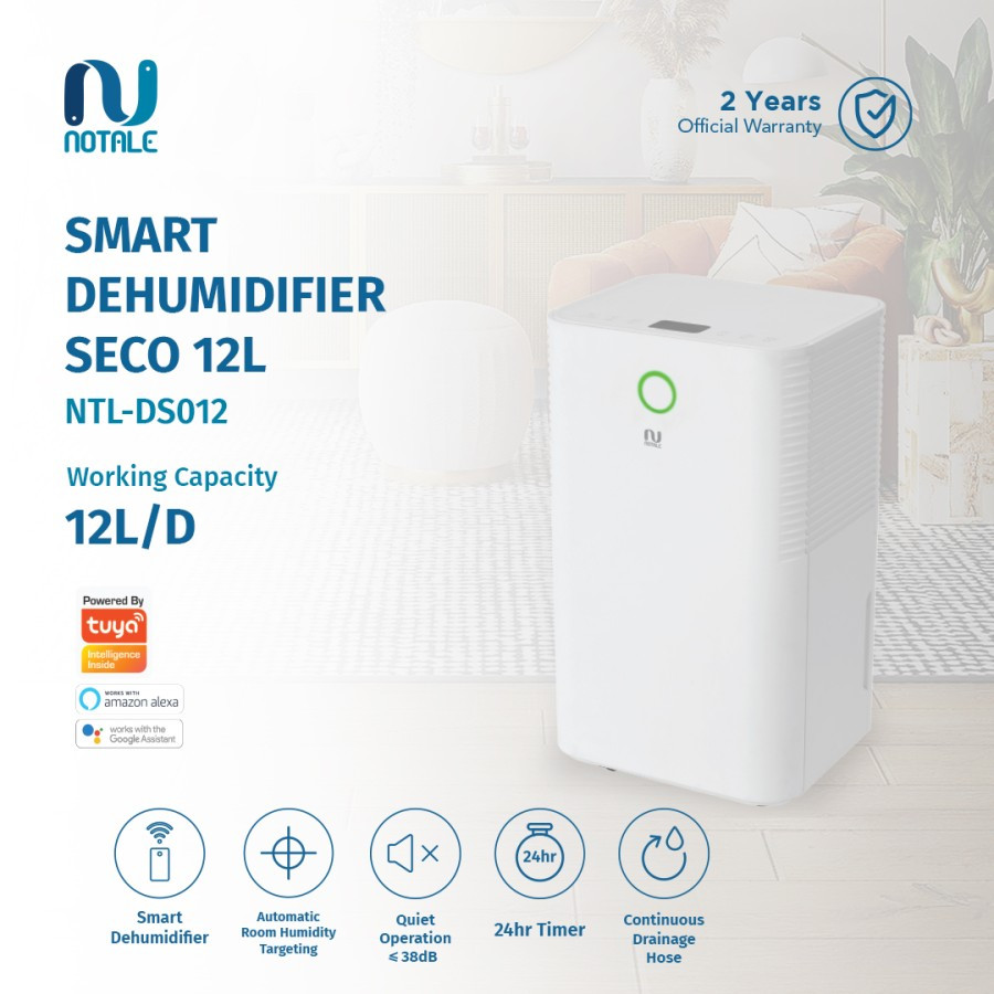NOTALE - Seco Smart Dehumidifier Serap Kelembapan With Wifi 12L/hari