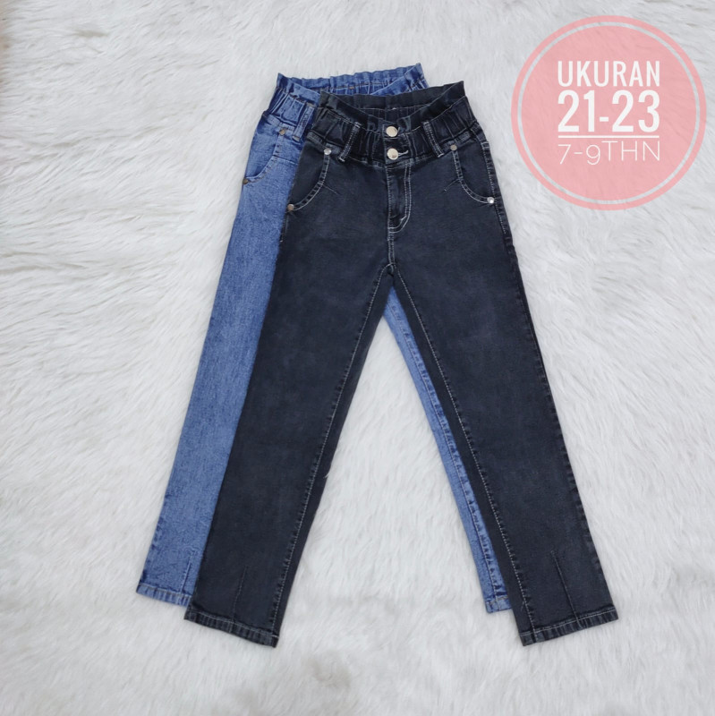 Celana Jeans Anak Perempuan Model Baggy Pants Ukuran 21-23