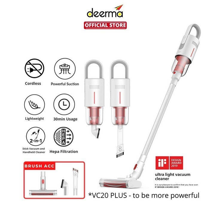 DEERMA Handheld Wireless Vacuum Cleaner Dust CollectorHousehold VC20P