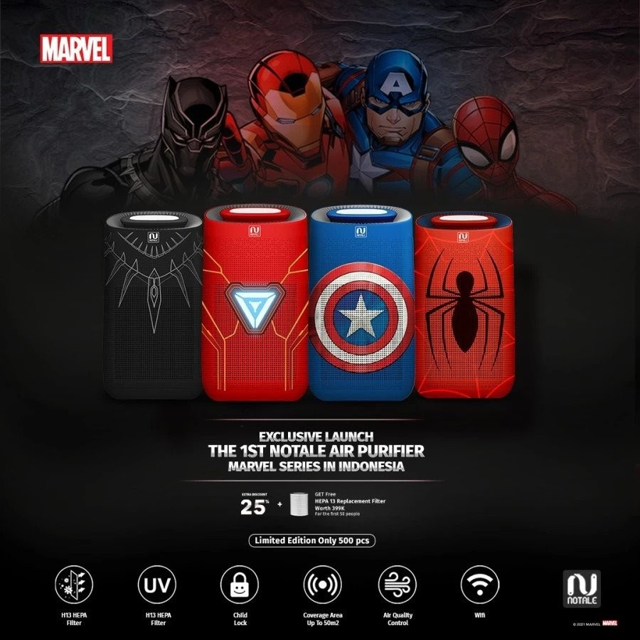 NOTALE-Air Purifier Marvel Limited Edition With HEPA H13 UV Sterilizer