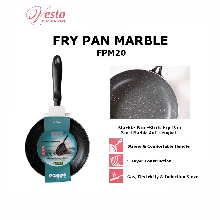 VESTA Fry Pan 20CM Marble Non-Stick FPM20