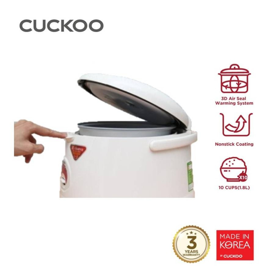 CUCKOO Rice Cooker 10 Cups 1.8 Liter CR-1021 Made In KOREA