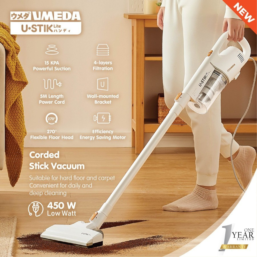 UMEDA - Vacuum Cleaner 450 Watt U-STIK Lite (Corded)